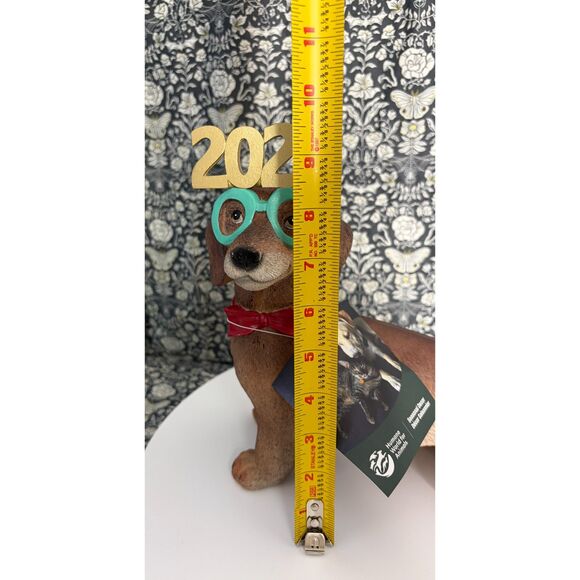Holiday Dachshund Statue with Glasses & Bow Tie – 2026 New Year Dog, Wiener Dog - Picture 10 of 11